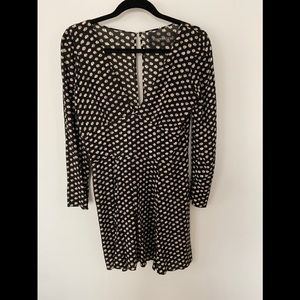 Reformation dress deep v-nk open back